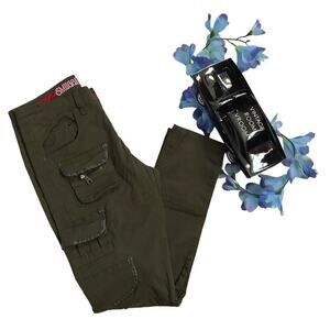 Smuggler's Moon NWOT Olive Green Cargo Skinny Jeans Men 30 *Pls See Description*